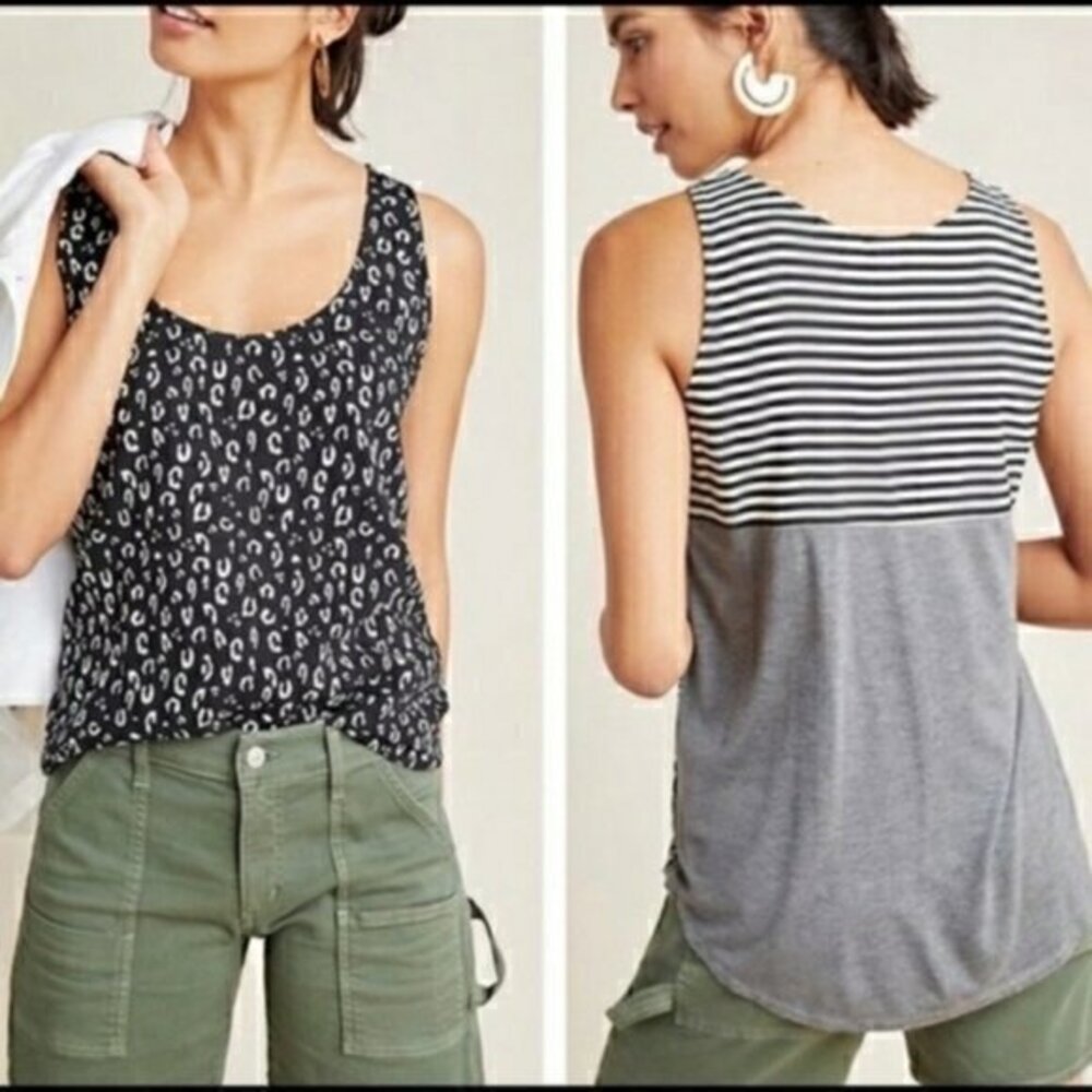 Anthropologie Dolan Left Coast Mixed Media Tank Top (c)
